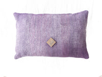 Sari pillowcase 60x40 in dark navy and pink with vintage oriental pattern and unique boho ethnic sari pillow look (colorful Indian pillowcases)